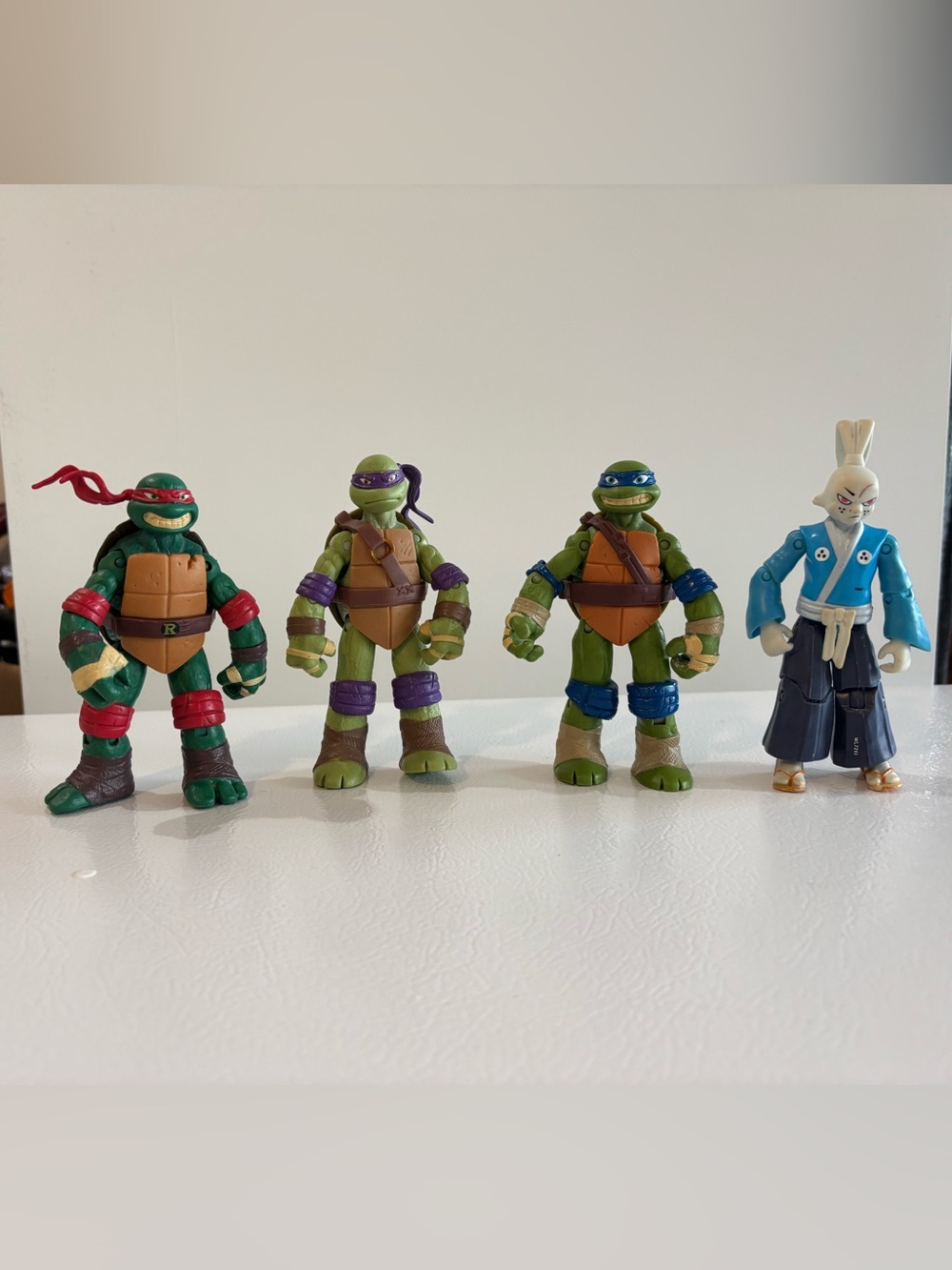 3 Teenage Mutant Ninja Turtles & Usagi Yojimbo Toy Lot TMNT Mixed Years GUC